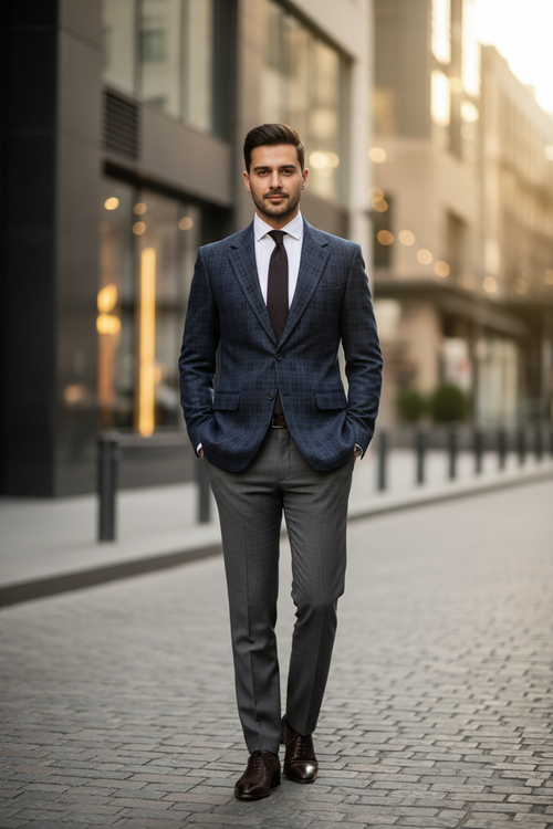Blue Checks Blazer